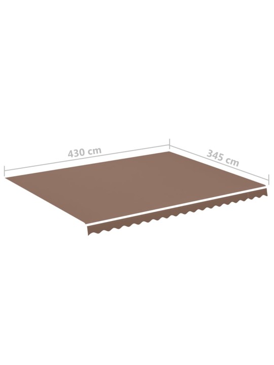 Varikatuse asenduskangas, pruun, 4,5 x 3,5 m