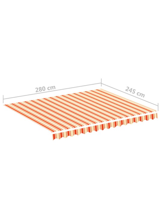 Varikatuse asenduskangas, kollane ja oranž, 3 x 2,5 m