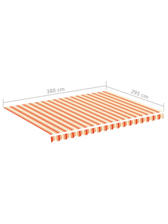 Varikatuse asenduskangas, kollane ja oranž, 4x3 m