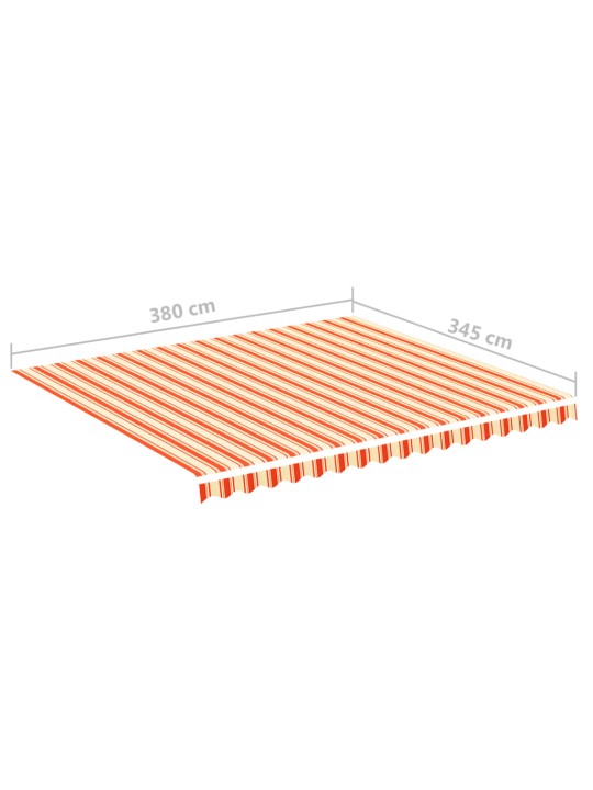 Varikatuse asenduskangas, kollane ja oranž, 4 x 3,5 m