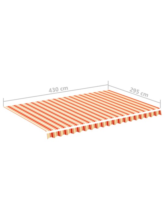 Varikatuse asenduskangas, kollane ja oranž, 4,5x3 m