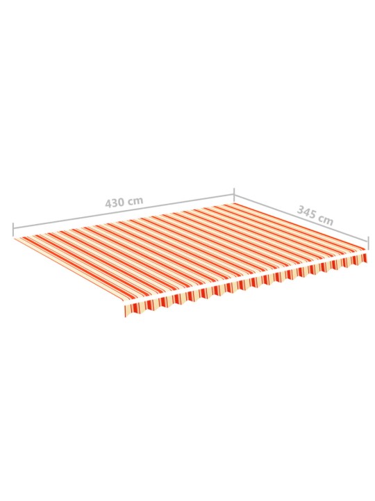 Varikatuse asenduskangas, kollane ja oranž, 4,5x3,5 m