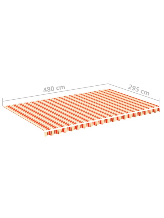 Varikatuse asenduskangas, kollane ja oranž, 5x3 m