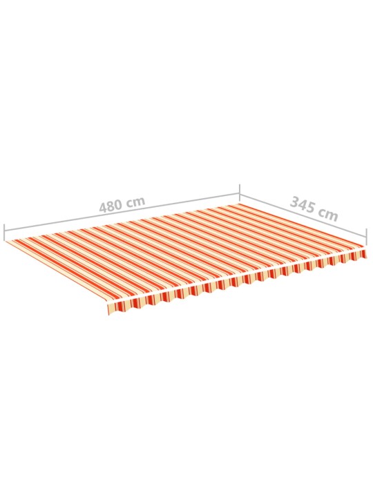 Varikatuse asenduskangas, kollane ja oranž, 5x3,5 m