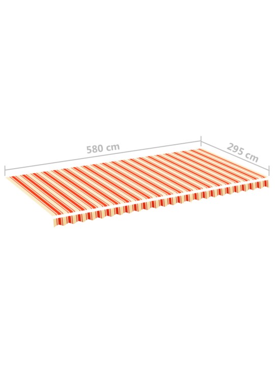 Varikatuse asenduskangas, kollane ja oranž, 6x3 m