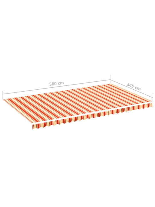 Varikatuse asenduskangas, kollane ja oranž, 6x3,5 m