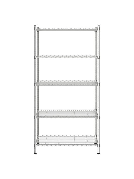 5-tasandiline hoiuriiul, 90 x 35 x 180 cm, kroom, 250 kg