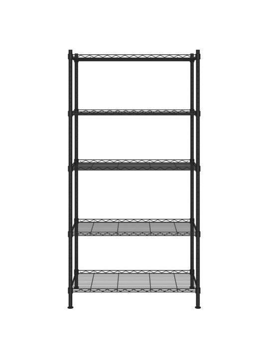 5-tasandiline hoiuriiul, 90 x 35 x 180 cm, must, 250 kg