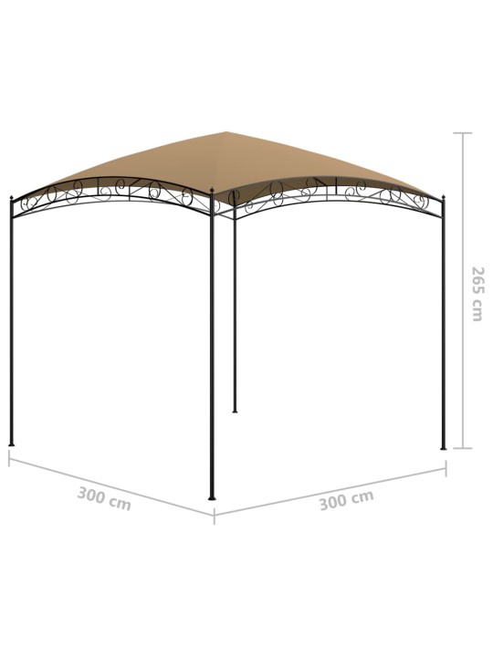 Lehtla 3 x 3 x 2,65 m, hallikaspruun, 180 g/m²