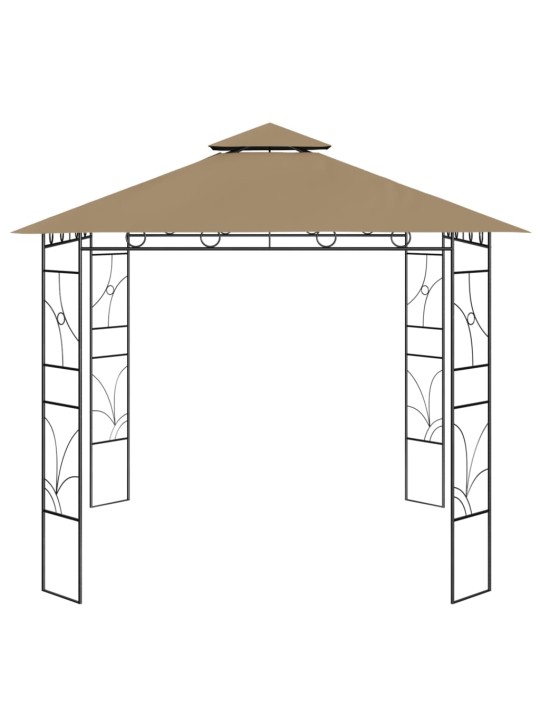 Lehtla 3 x 3 x 2,7 m, pruunikashall, 160 g/m²