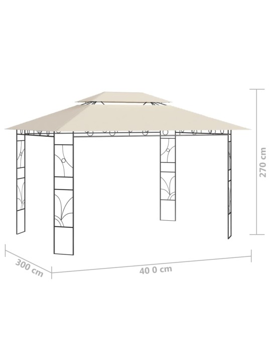 Lehtla 4 x 3 x 2,7 m, kreemjas, 160 g/m²