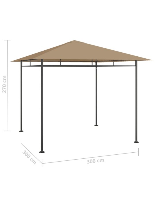 Lehtla 3 x 3 x 2,7 m, pruunikashall, 180 g/m²