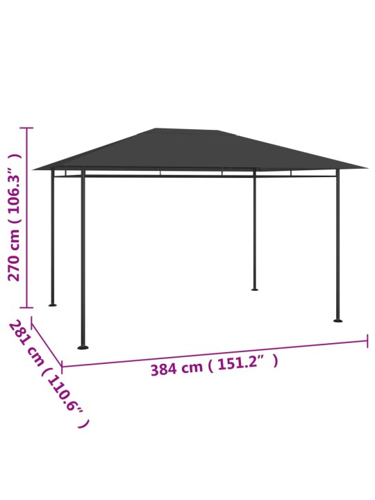 Lehtla 384x281x270 cm, antratsiithall, 180 g/m²