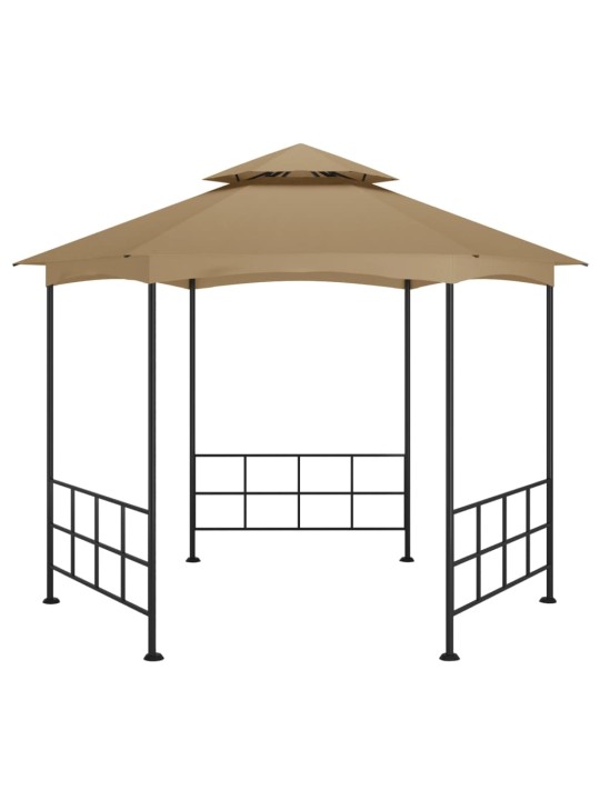Varikatus külgseintega, 3,1x2,7 m, pruunikashall