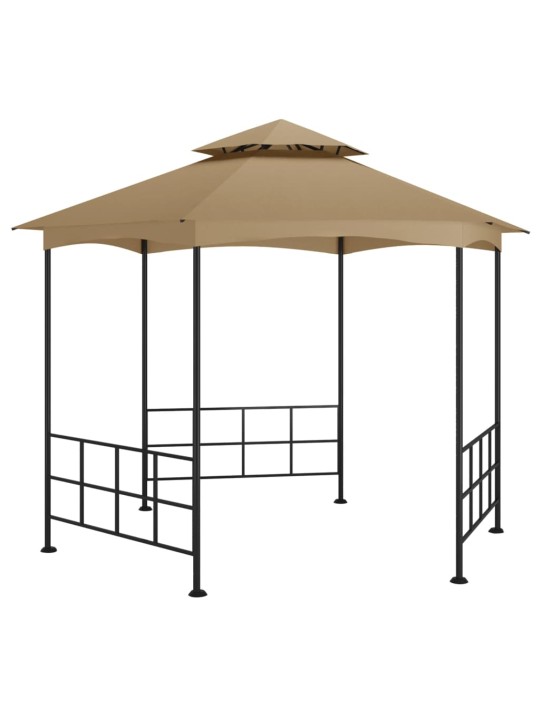 Varikatus külgseintega, 3,1x2,7 m, pruunikashall