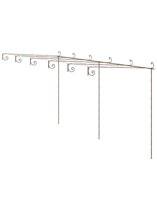 Lehtla, antiikpruun, 6 x 3 x 2,5 m, raud