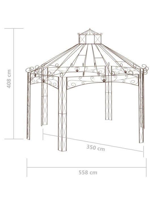 Aiapaviljon, antiikpruun, 558x350x408 m, raud