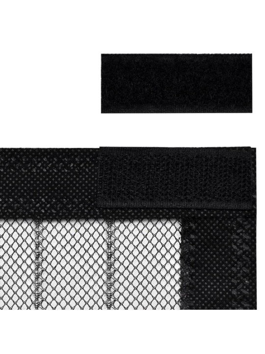 PUTUKAKAITSE UKSEKARDINAD 2 TK, MAGNETPLOKKIDEGA MUST 200X80 CM