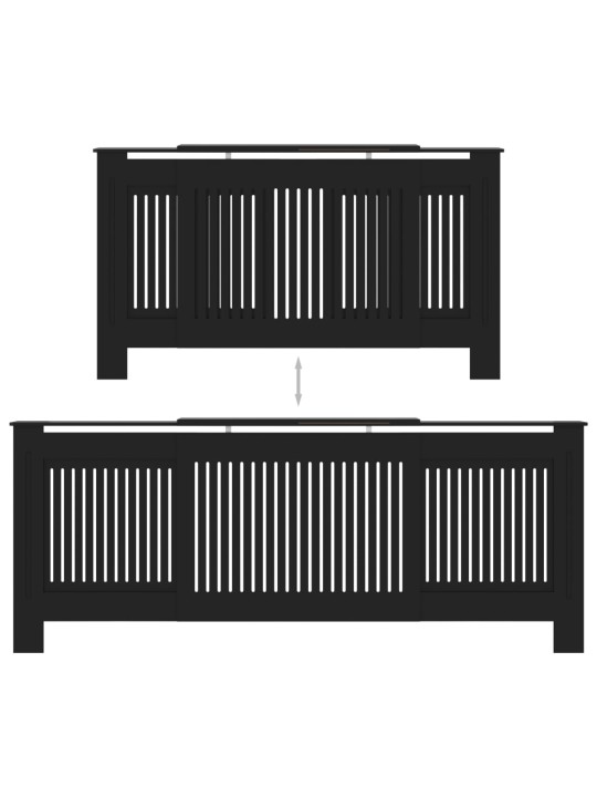 Mdf radiaatorikate, must, 205 cm