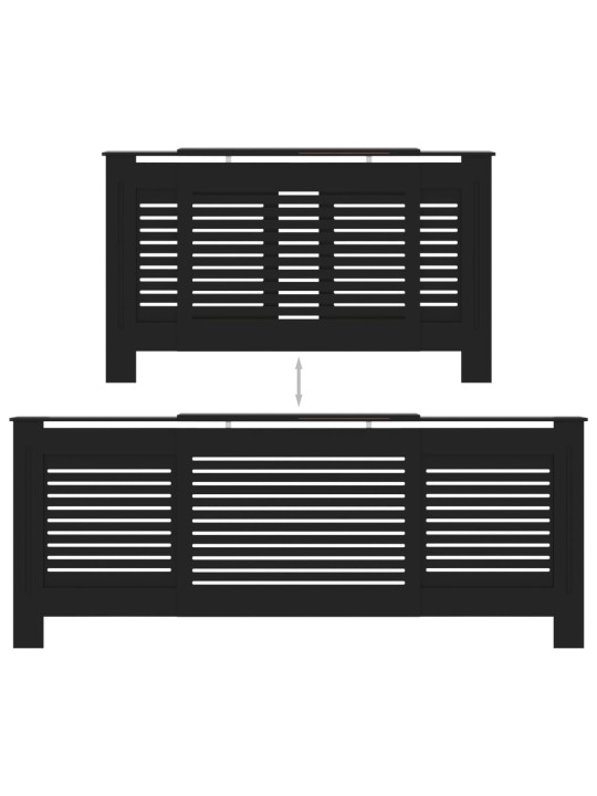 MDF radiaatorikate, must, 205 cm