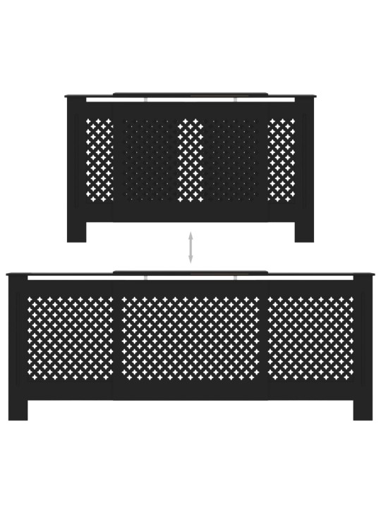 Mdf radiaatorikate, must, 205 cm