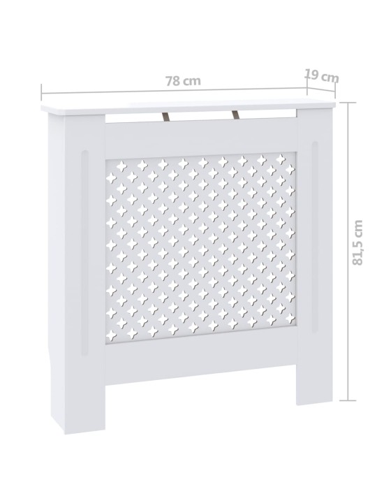 Mdf radiaatorikate, valge, 78 cm