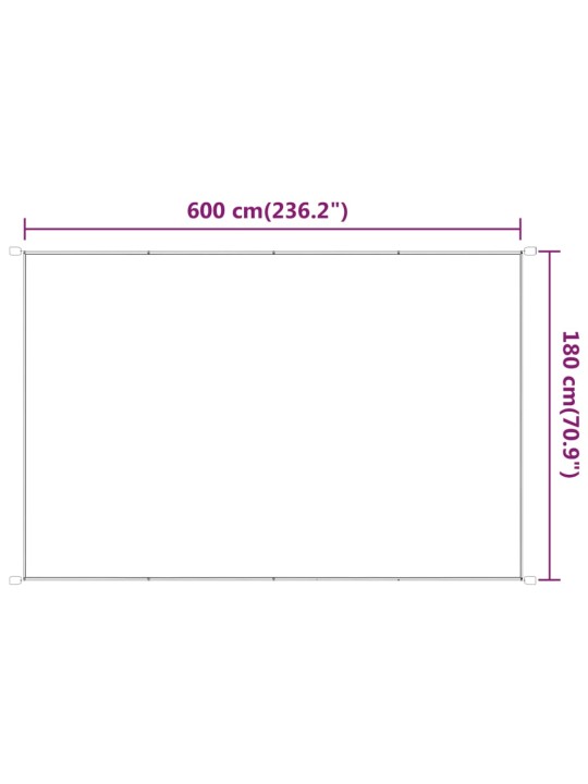 Vertikaalne varikatus antratsiit 180x600 cm oxfordi kangas