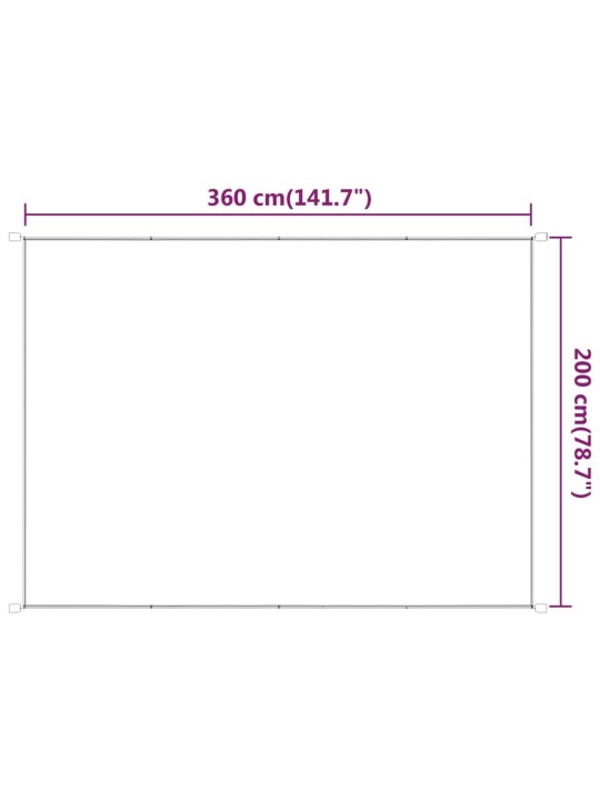 Vertikaalne varikatus heleroheline 200x360 cm oxfordi kangas