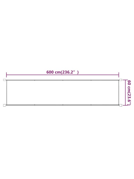 Vertikaalne varikatus terrakota 60x600 cm oxfordi kangas