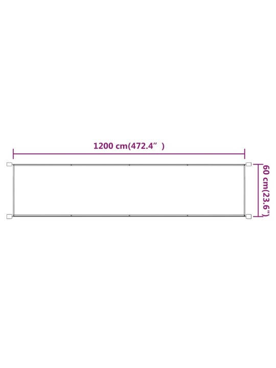 Vertikaalne varikatus terrakota 60x1200 cm oxfordi kangas