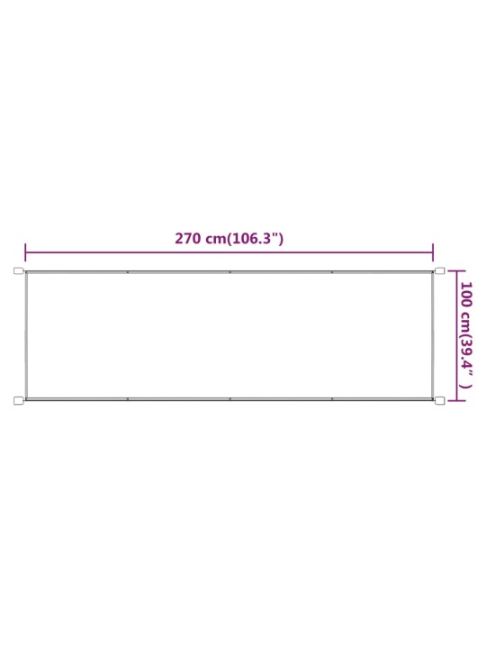 Vertikaalne varikatus terrakota 100x270 cm oxfordi kangas