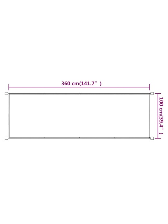 Vertikaalne varikatus terrakota 100x360 cm oxfordi kangas