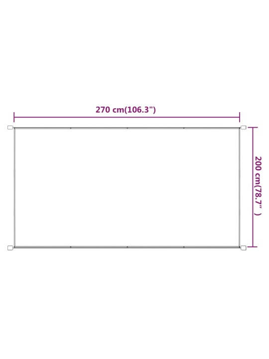 Vertikaalne varikatus terrakota 200x270 cm oxfordi kangas