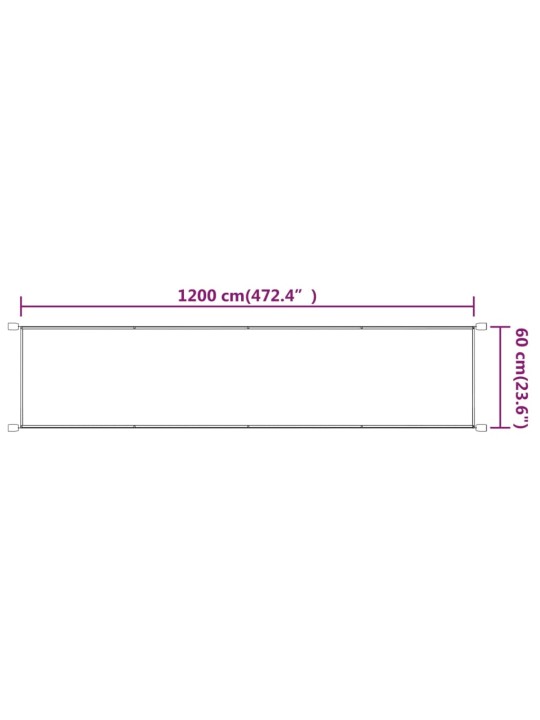 Vertikaalne varikatus sinine 60x1200 cm oxfordi kangas