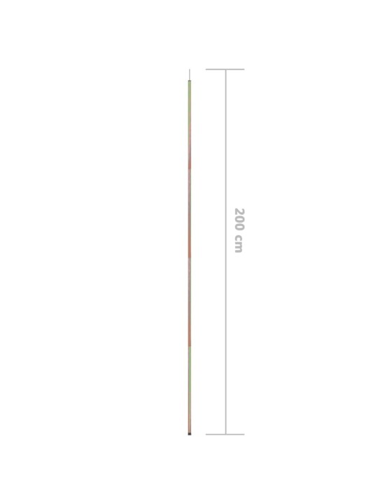 Päikesepurje postid, 2 tk 200 cm, tsingitud teras