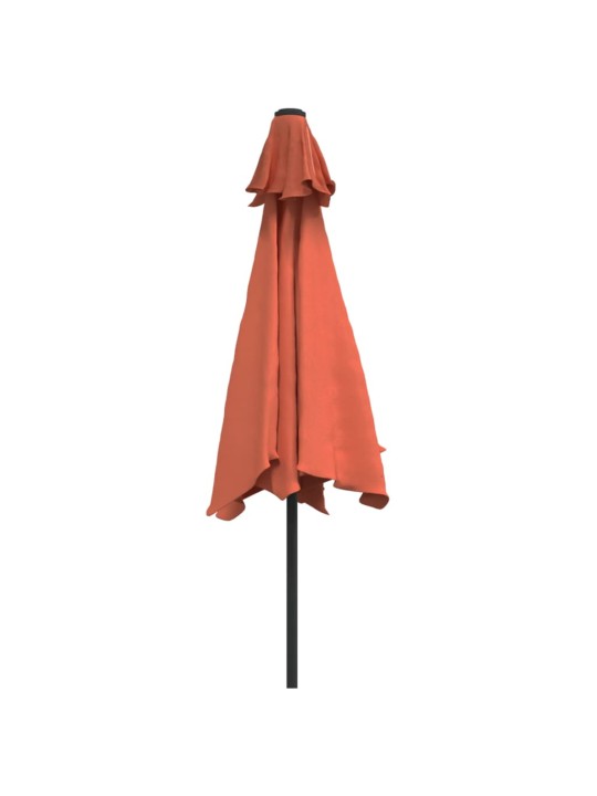 AIA PÄIKESEVARI METALLPOSTIGA TERRAKOTA 300 CM