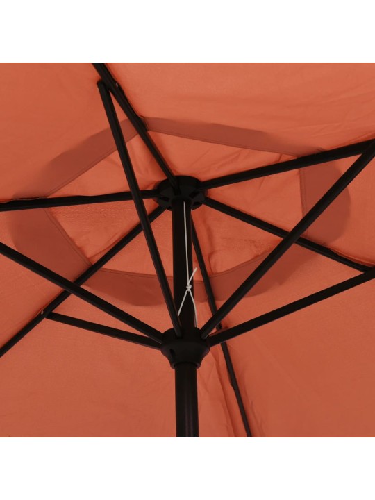 AIA PÄIKESEVARI METALLPOSTIGA TERRAKOTA 300 CM