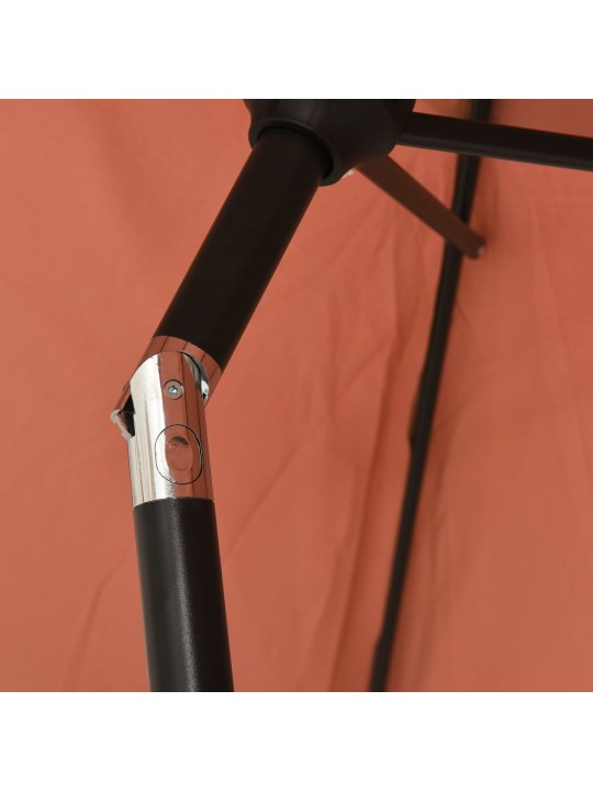 AIA PÄIKESEVARI METALLPOSTIGA TERRAKOTA 300 CM