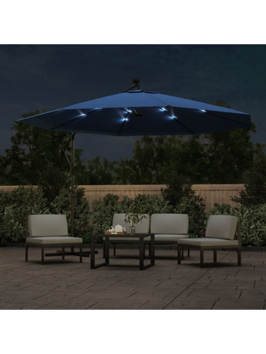 KONSOOLDISAINIGA AIA PÄIKESEVARI LED TERASPOST SININE 350 CM