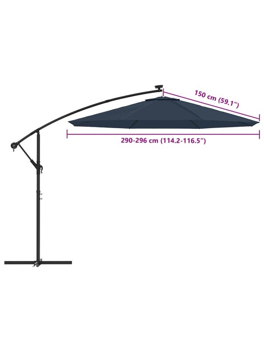 Asenduskangas aia päikesevarjule, sinine, 300 cm