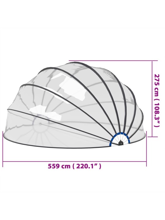 Basseinikuppel, 559x275 cm