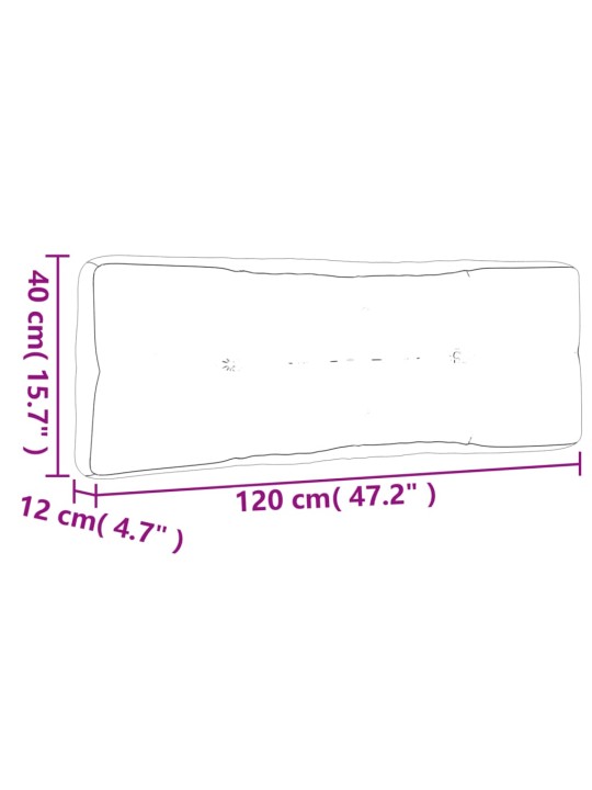 Euroaluse istmepadi, kreemjas, 120x40x12 cm, kangas