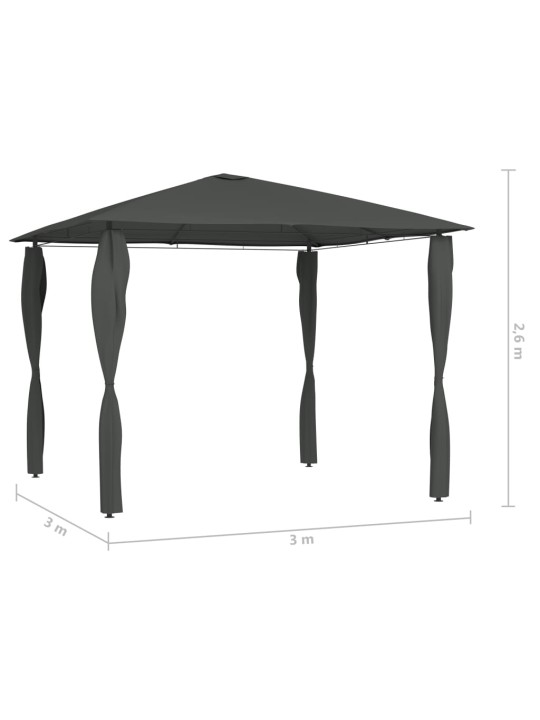 Lehtla postikatetega 3 x 3 x 2,6 m, antratsiithall 160 g/m²