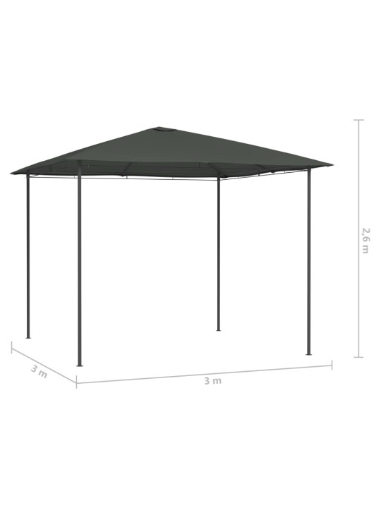 Lehtla 3 x 3 x 2,6 m, antratsiithall 160 g/m²