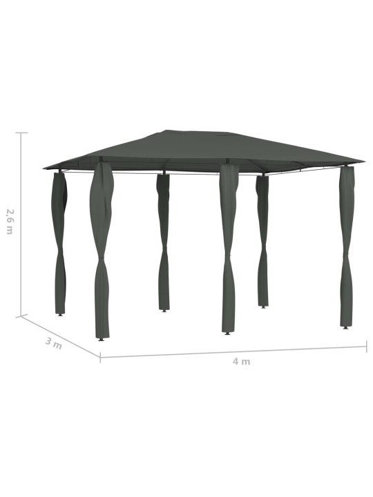 Lehtla postikatetega 3x4x2,6 m, antratsiithall 160 g/m²