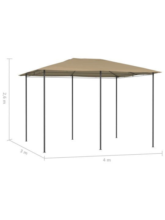 Lehtla, 3 x 4 x 2,6 m, pruunikashall, 160 g/m²