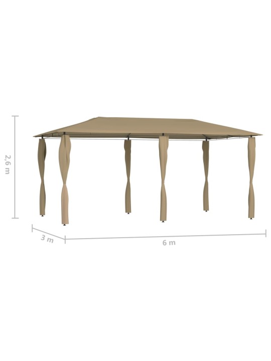 Lehtla postikatetega 3x6x2,6 m, pruunikashall 160 g/m²