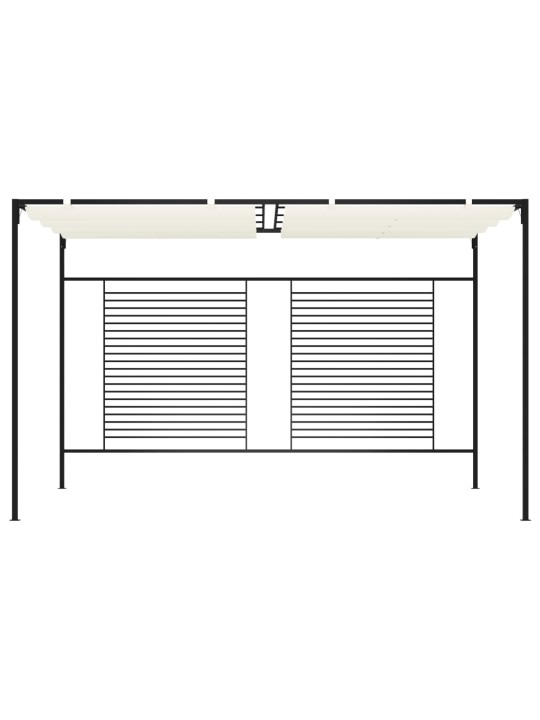 Varjualune eemaldatava katusega 3 x 4 x 2,3 m, kreemjas, 180 g/m²