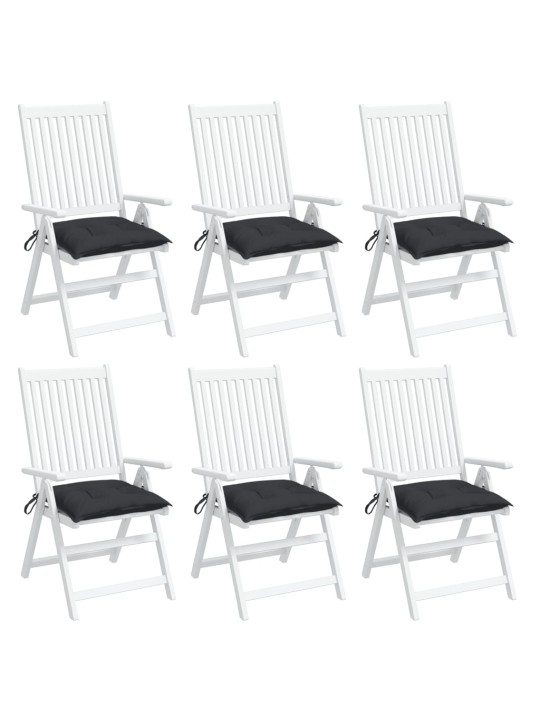 Tooli istmepadjad 6 tk, must, 50x50x7 cm kangas