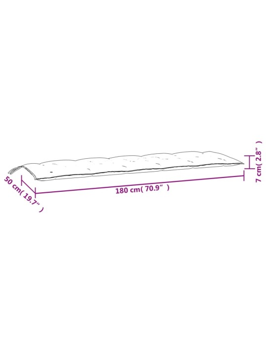 Aiapingi istmepadi sinine, 180x50x7 cm oxford-kangas